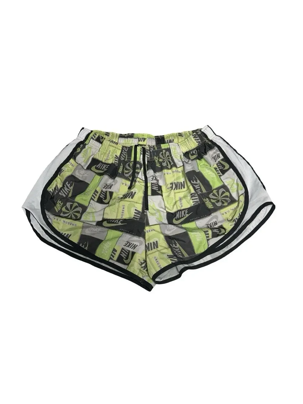 Nike Dri-FIT Running Shorts Youth XL Green Logo Print Athletic Kids Size XL
